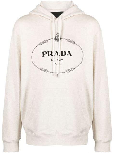 prada cotton fleece hoodie|farfetch prada hoodie.